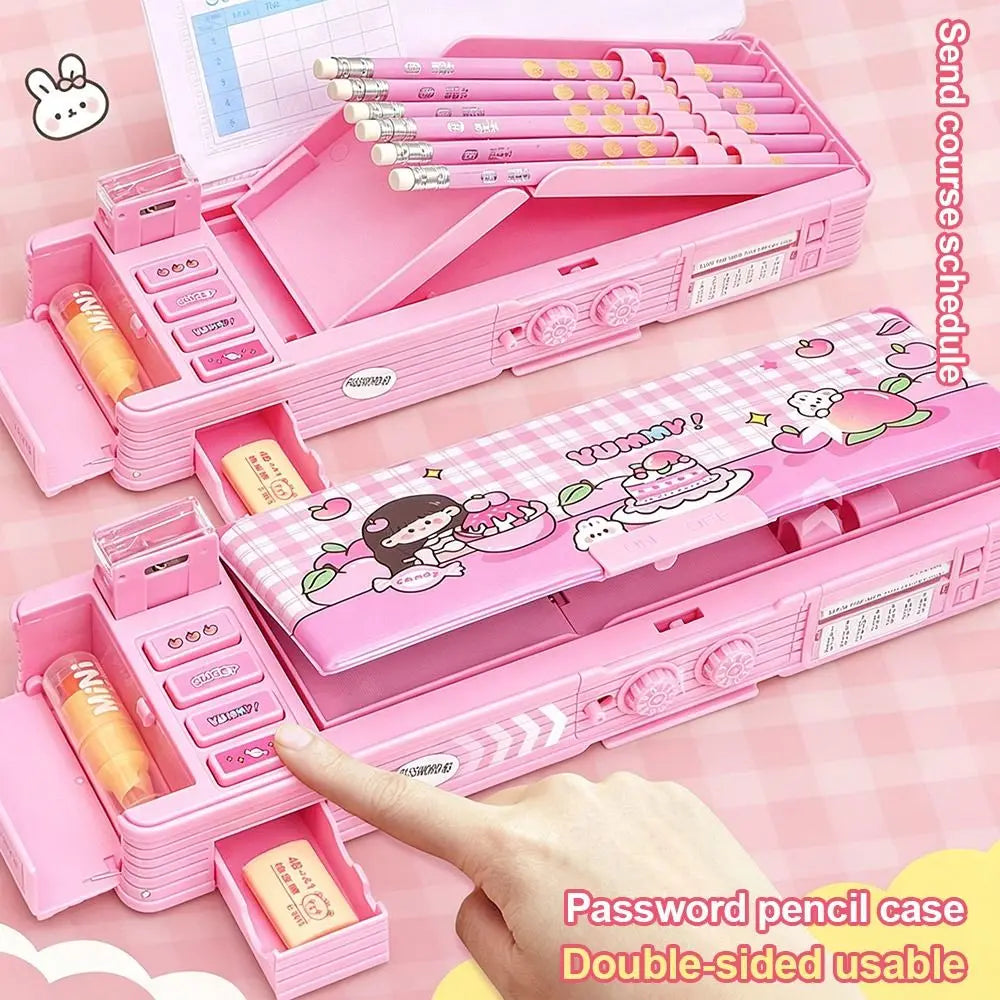 Pencil Box Storage Organizer Stationery Case Students