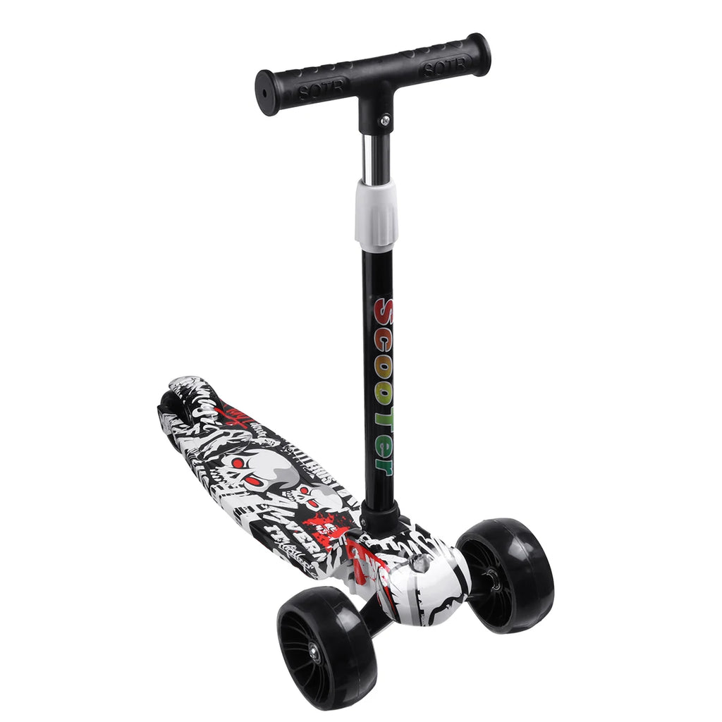 Kids Scooter 3 Wheels Folding Foot Scooters LED Shine Balance Bike Adjustable Height Skateboard Kick Scooter for Kids Sport Toy