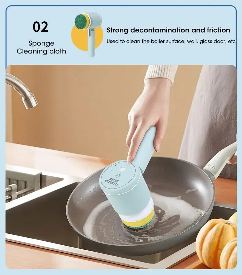 Spin Scrubber Electric Rechargeable with 5-in-1 Brush Heads