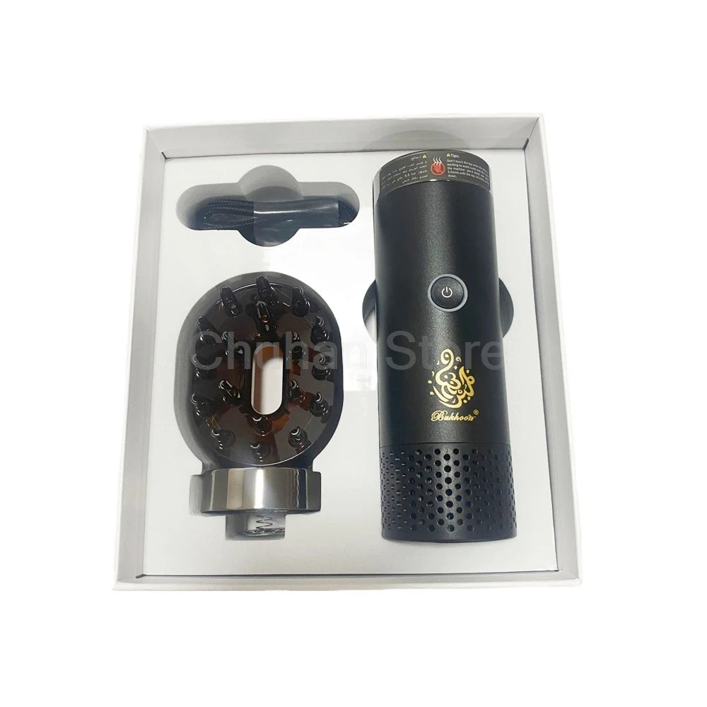 ChuHan Portable Electric Hair Aroma Diffuser Comb Arabic Car Incense Burner 2 in 1 Rechargeable USB Bakhoor Electric Censer Home