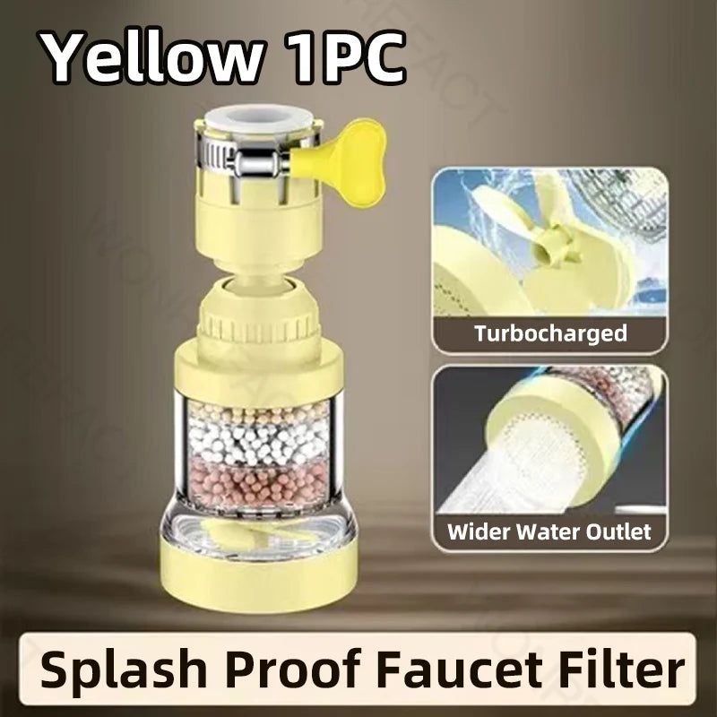Universal Faucet Filter Interface Universal Water Filter Rotating Splash-Proof Universal Pressure Boosting 360° Rotation