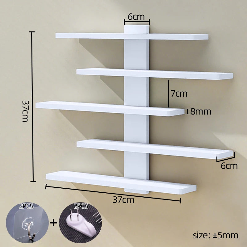 Wall-Mount Floating Shelf with Hook – Space-Saving Home & Office Organizer