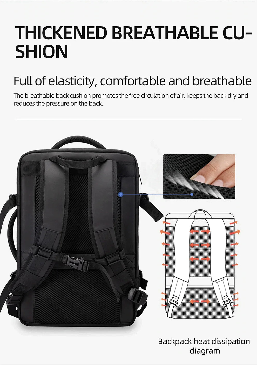 Men Backpack Waterproof Business Laptop Backpack  Travel Bag
