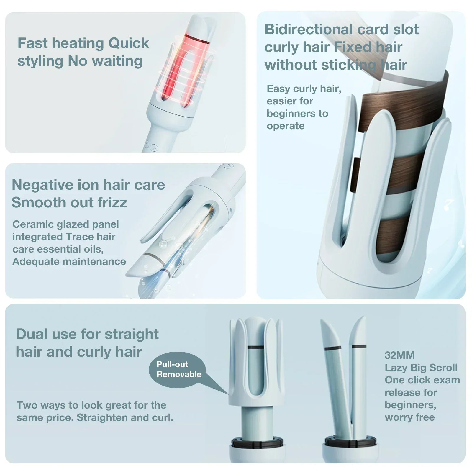 hair straightening  large wave electric negative