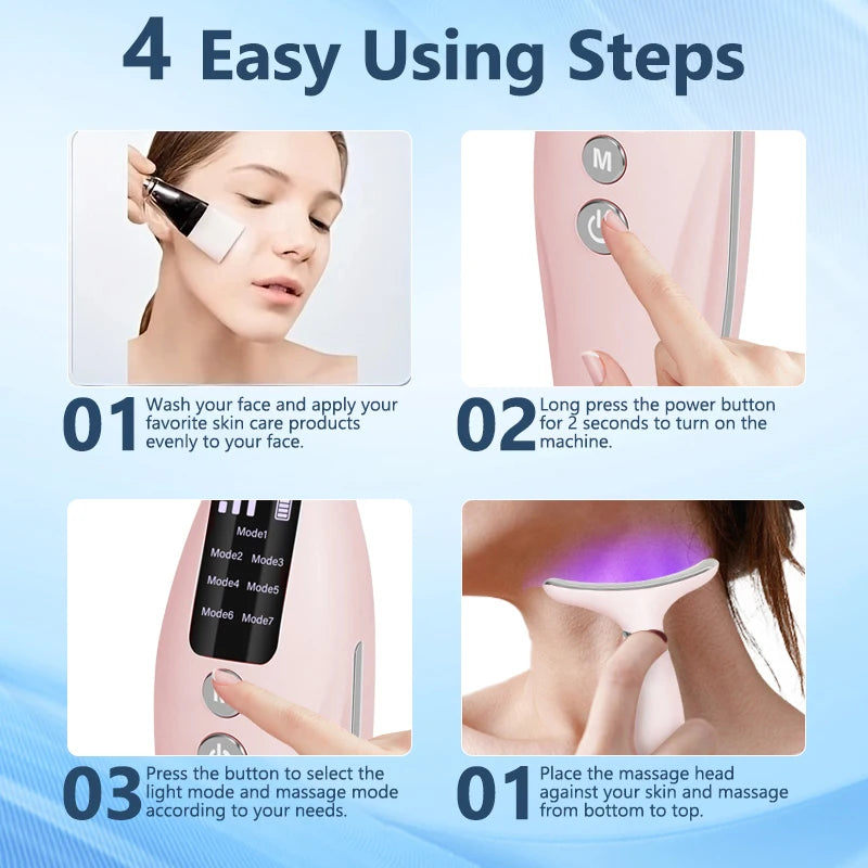 Neck & Face Beauty Device LED IPL Skin Rejuvenation