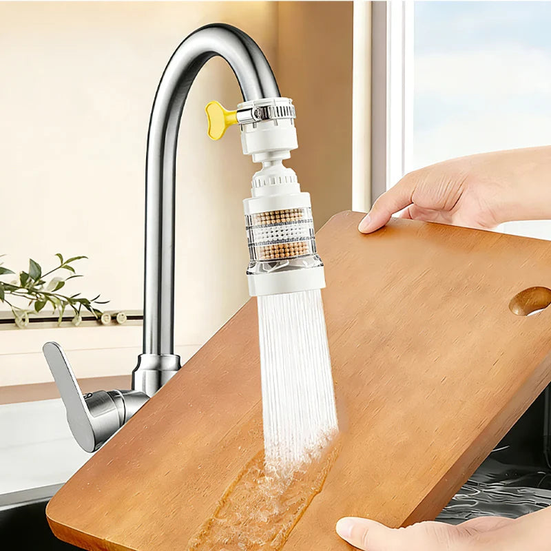 Universal Faucet Filter Interface Universal Water Filter Rotating Splash-Proof Universal Pressure Boosting 360° Rotation