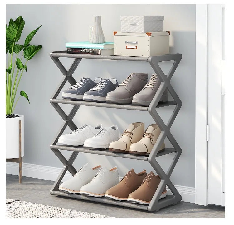 Simple Multi-layer Shoe Rack Dormitory Storage Shoe Cabinet Simple Assembly Home Entrance Dust-proof Indoor Storage Rack