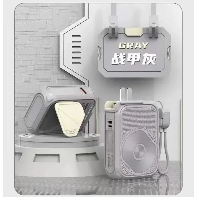 5-In-1 Magnetic Wireless Charging, With Its Own, Multi-Function AC Plug, 10000 MAh Power Bank