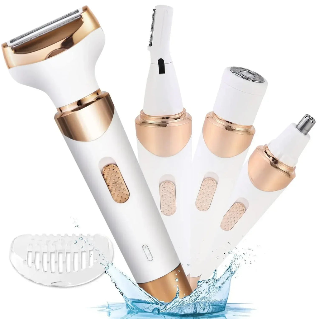4 In 1 Electric Lady Shaver for Shaver Lady Shaver Body Hair Trimmer for Armpit Bikini Arm Leg Face Mustache Portable Painless