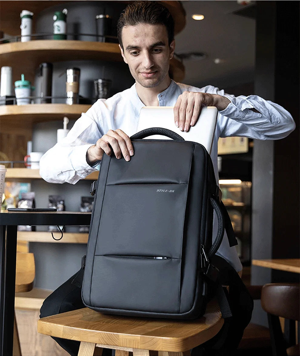Men Backpack Waterproof Business Laptop Backpack  Travel Bag
