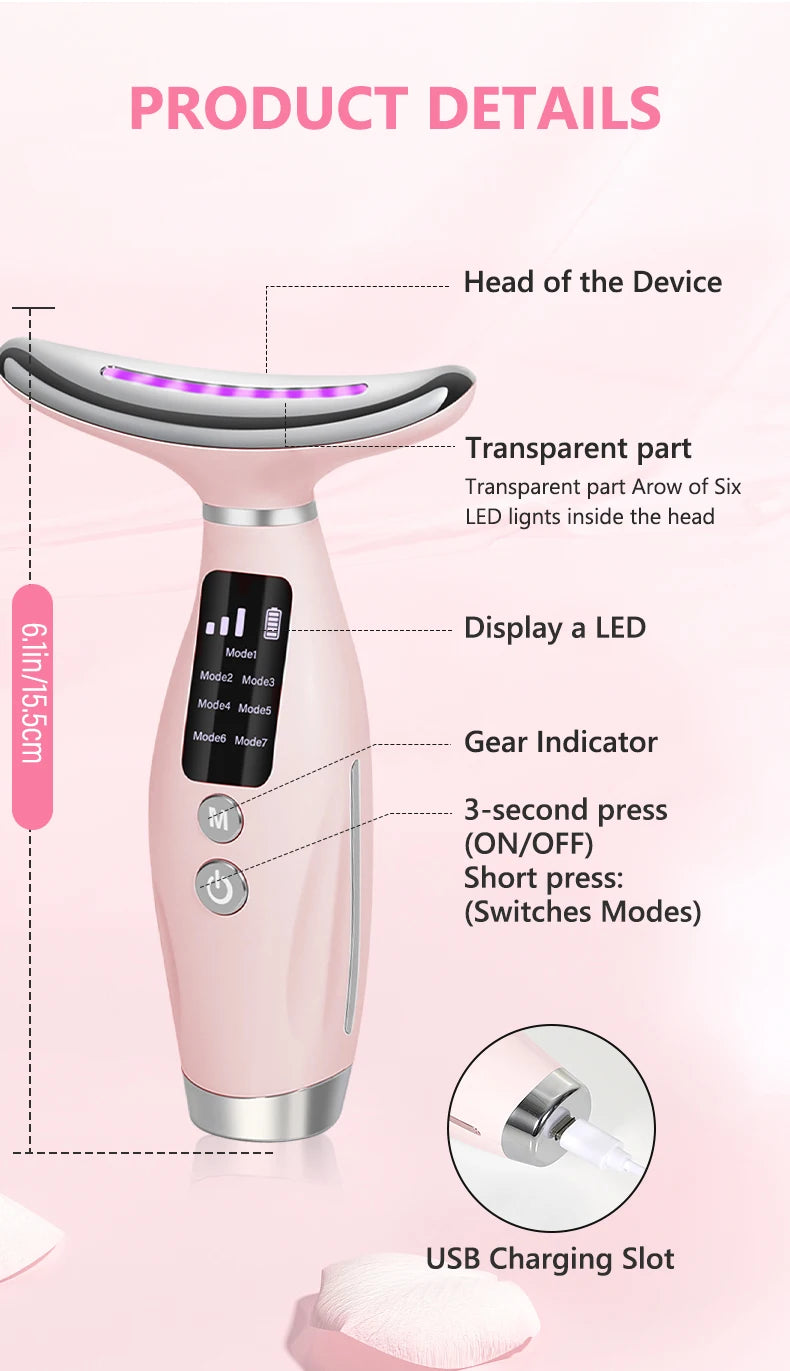Neck & Face Beauty Device LED IPL Skin Rejuvenation