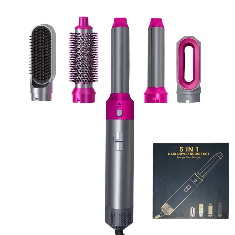 5 in 1 Hair Dryer Hot Comb Set Professional Curling Iron Hair Straightener Styling Tool For Professional Hair Dryer Household