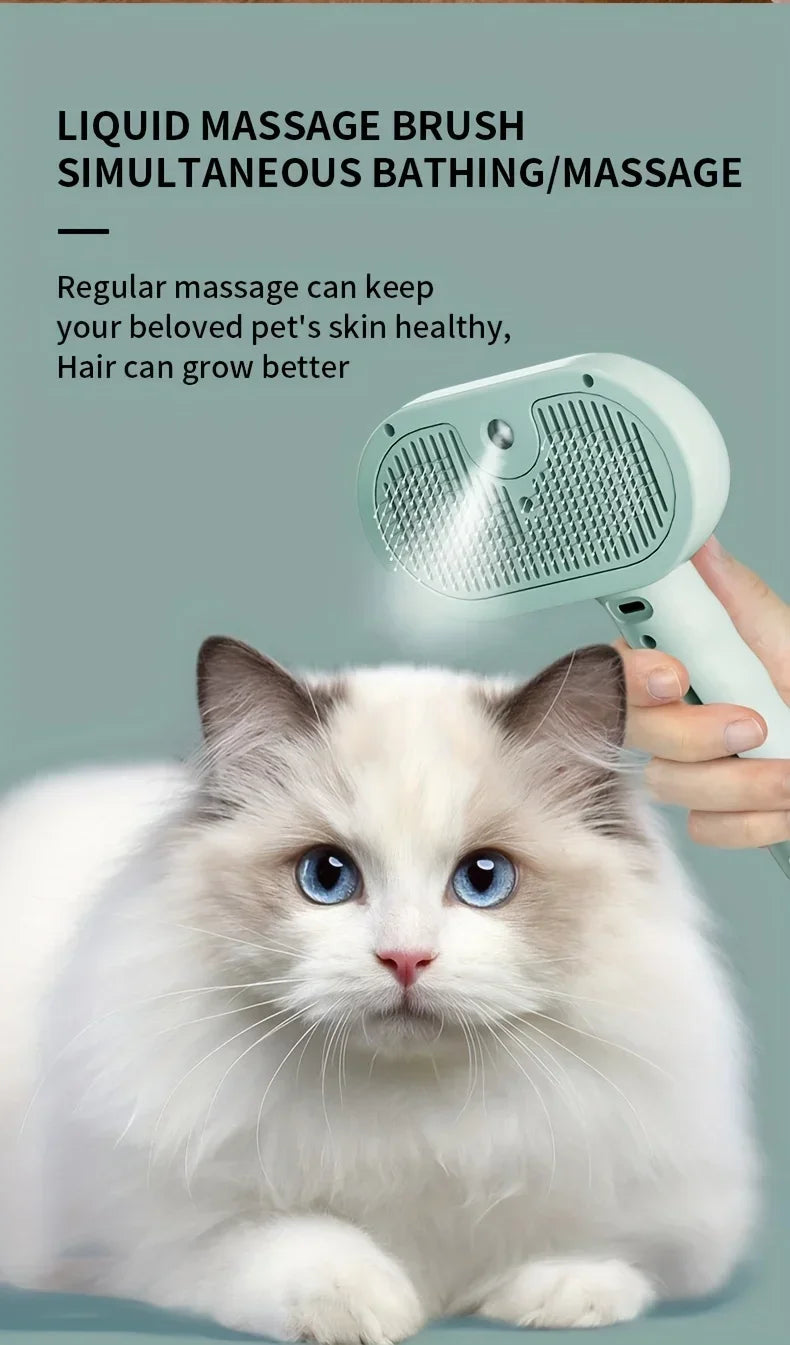 Pet Spray Hair Comb Professional Electric Hair Straightener Comb Brush For Cat Pet