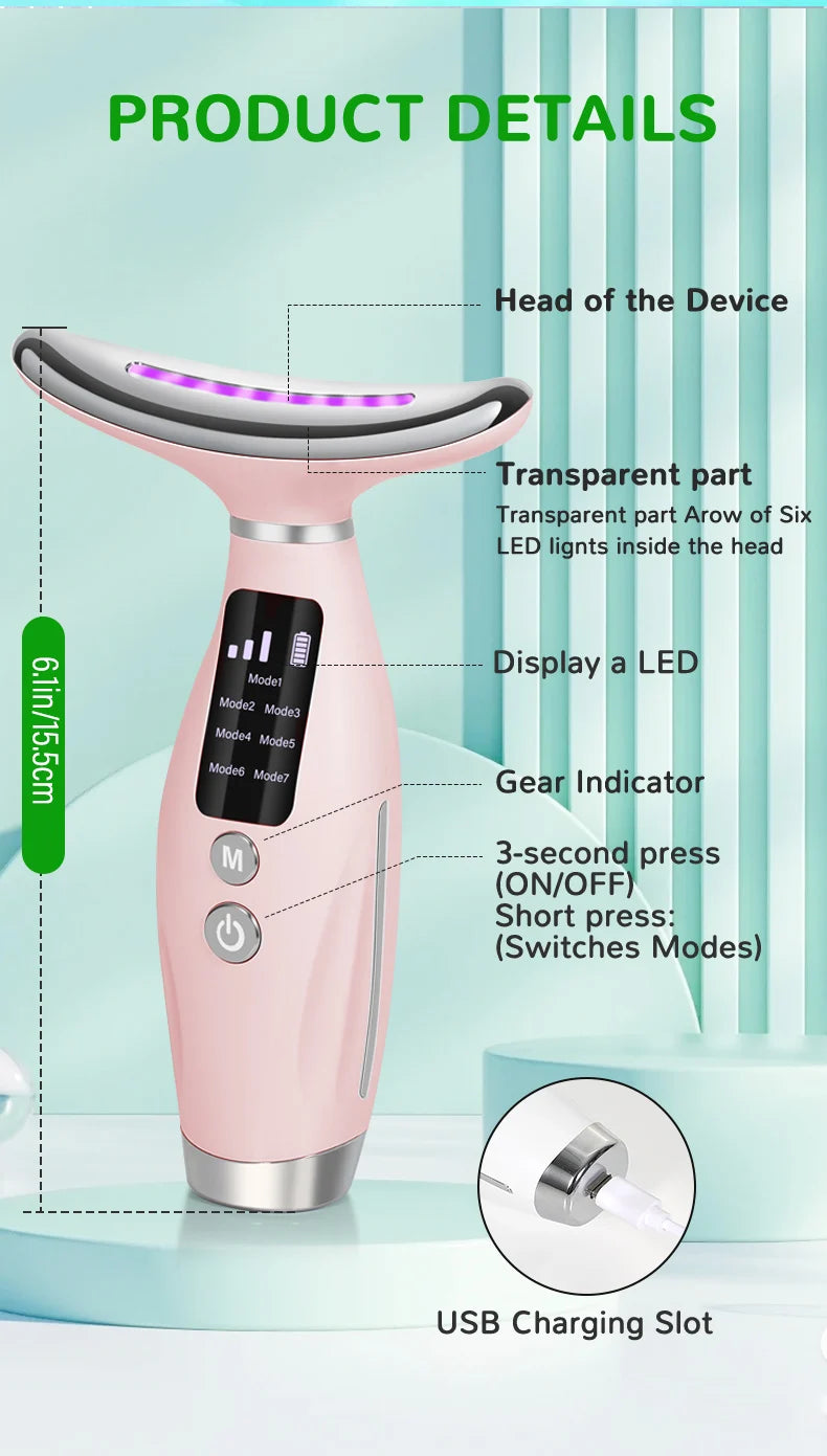 Neck & Face Beauty Device LED IPL Skin Rejuvenation