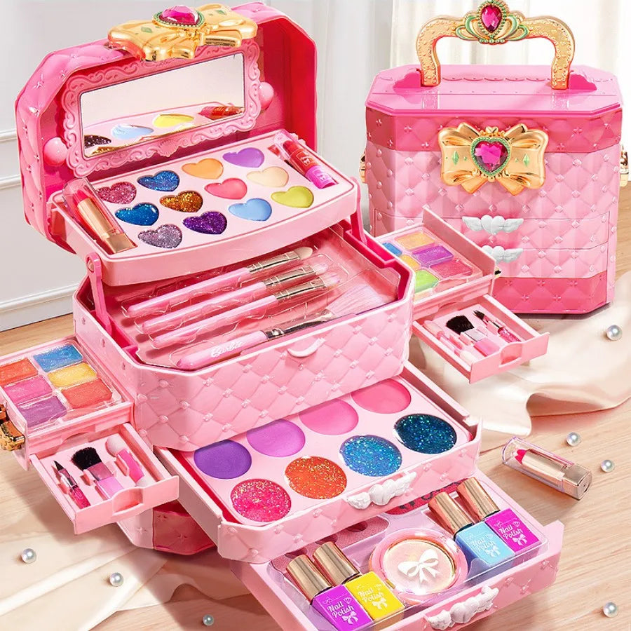 Kids Washable Makeup Girl Toys - Kids Makeup Kit for Girl, Real Make Up Set, Little Girls Makeup Kit for Toddler Kid Children Pr