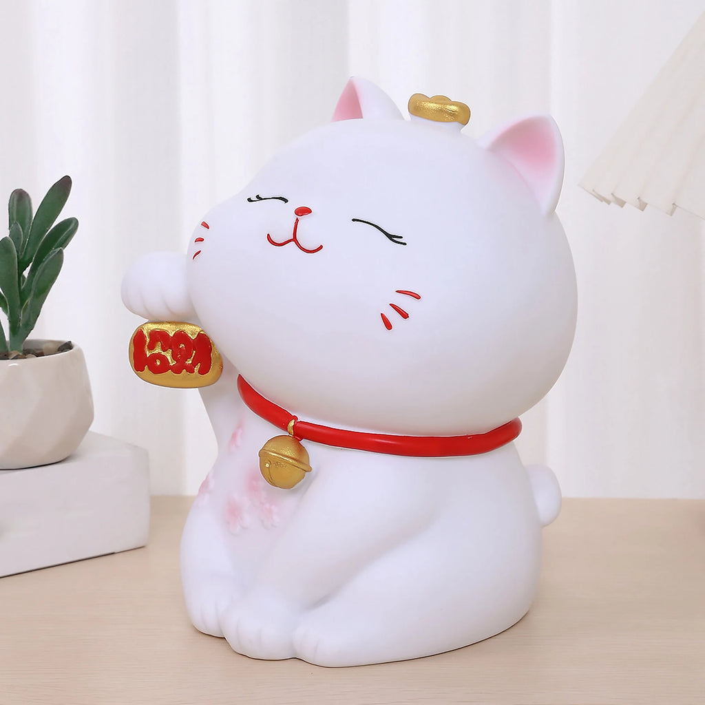 Lucky Cat Piggy Bank Birthday Feng Shui Money Saving Pot Money Saving Box Jar Office Children Gifts House Decoration