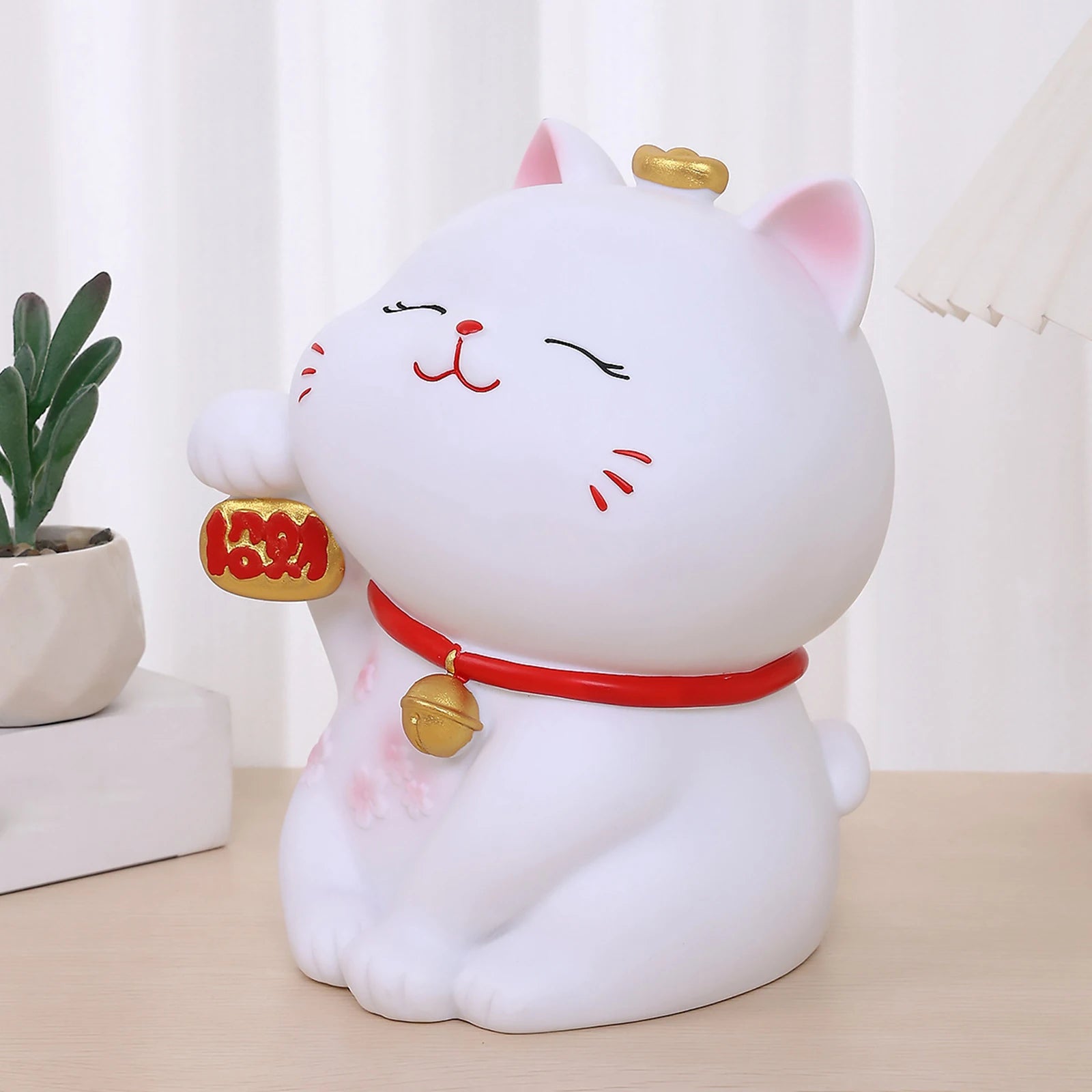 Lucky Cat Piggy Bank Birthday Feng Shui Money Saving Pot Money Saving Box Jar Office Children Gifts House Decoration