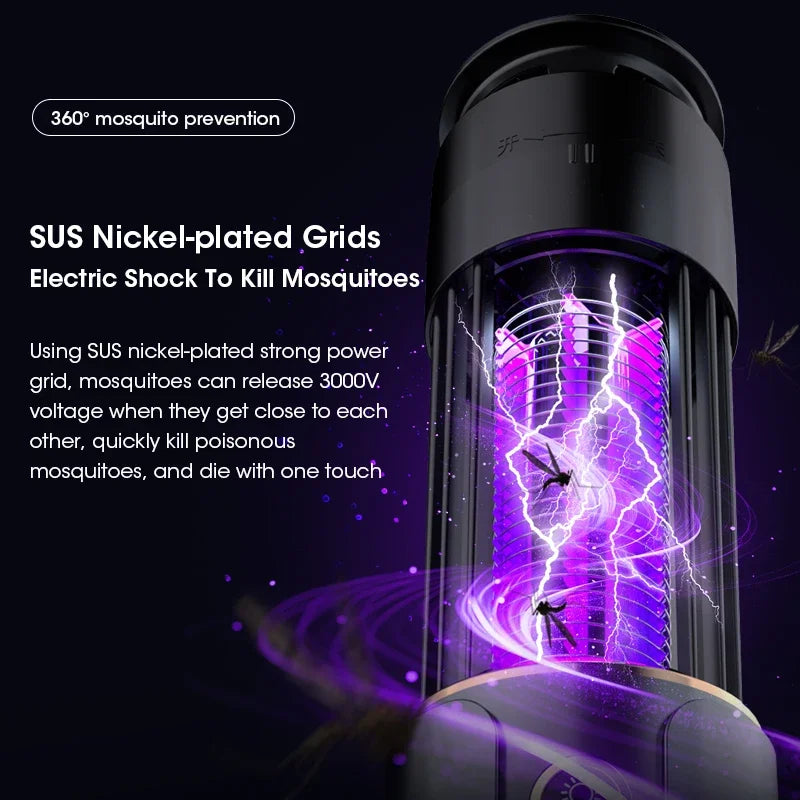 HOMEFISH USB-powered Mosquito Repellent Lamp for Charging or Plugging in Electric Insect Trap Outdoor Mosquito Repellent Lamp