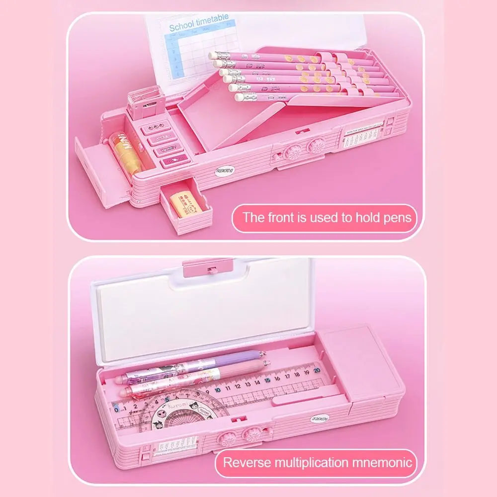 Pencil Box Storage Organizer Stationery Case Students