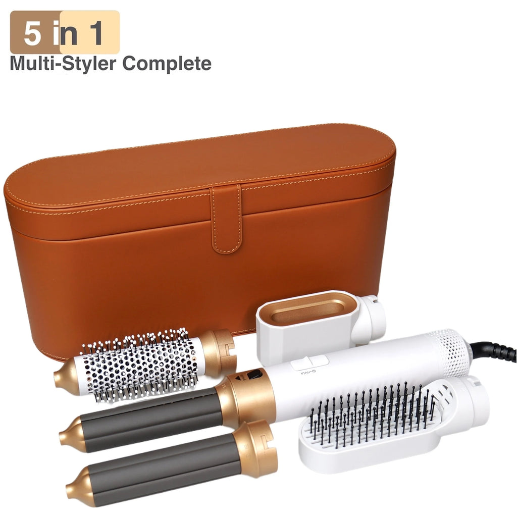 Professional 1000W Salon Hair Dryer Styler 65000RPM Brush Multifunction 5-in-1 Blow Dryer Straightener for Hotels Outdoor Use