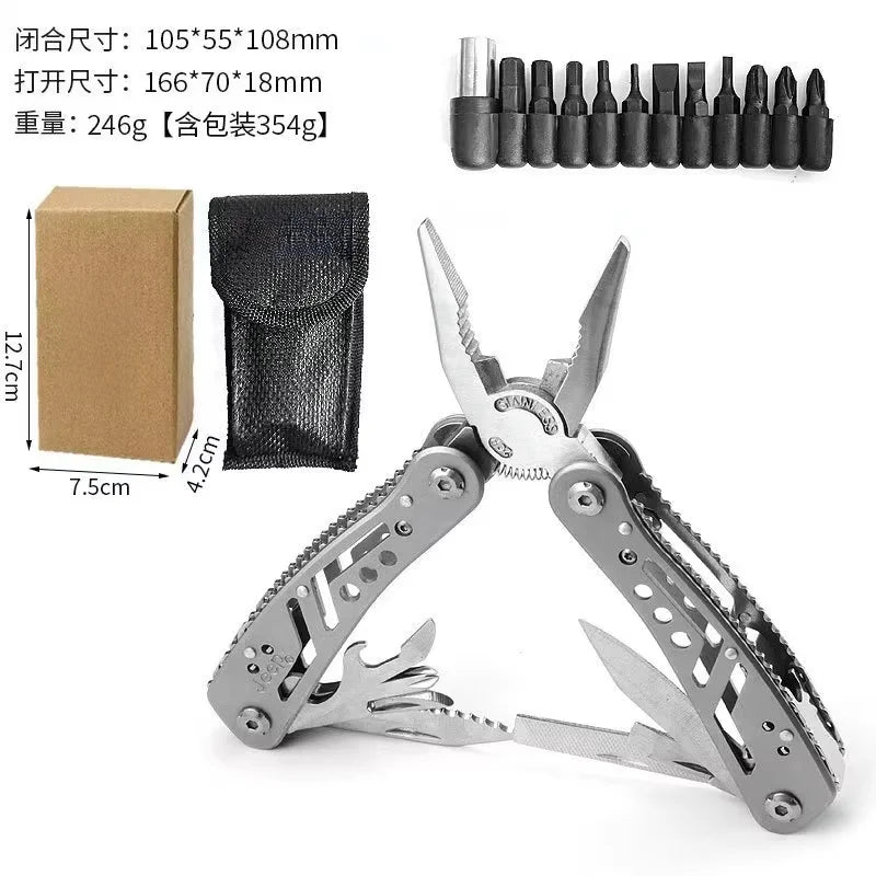 Multitool 24-in-1 Multitools Pliers with Professional Multi-tool for Survival Camping and Hunting Gifts for Men Dad Hus band