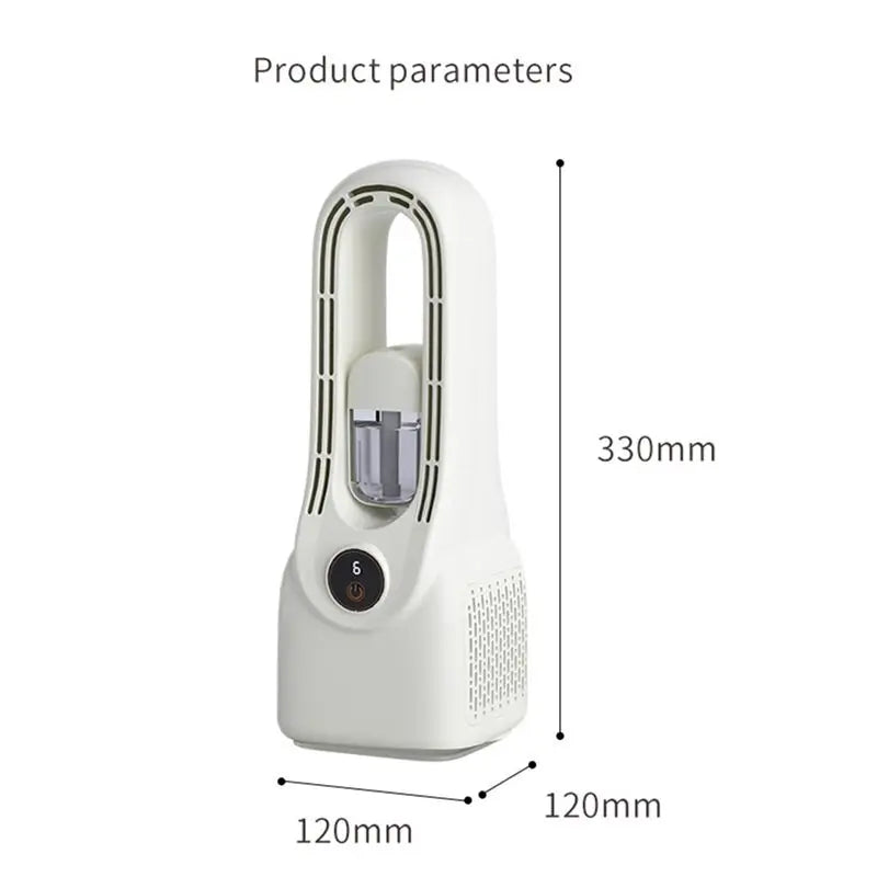 AEF3-3000Mah USB Fan Air Cooler Portable Humidifier Air Adjustment Fan Office Car Fan Bladeless Fan