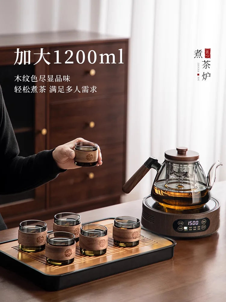 Tea Brewing Stove Set Glass Teapot Tea Brewing Household Small Electric Ceramic Stove Tea Tray Tetera Electrica