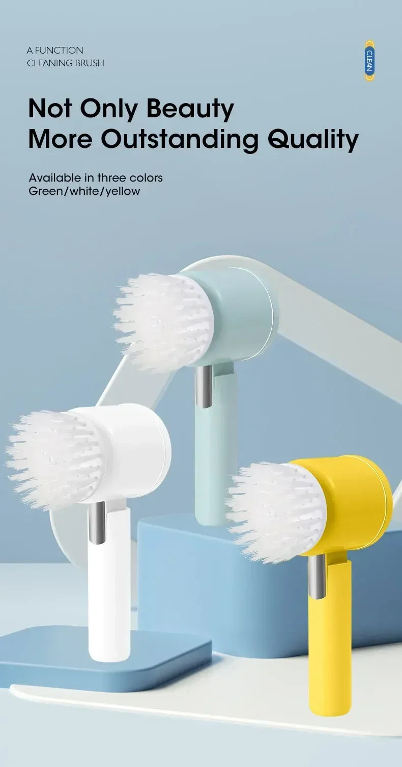 Spin Scrubber Electric Rechargeable with 5-in-1 Brush Heads