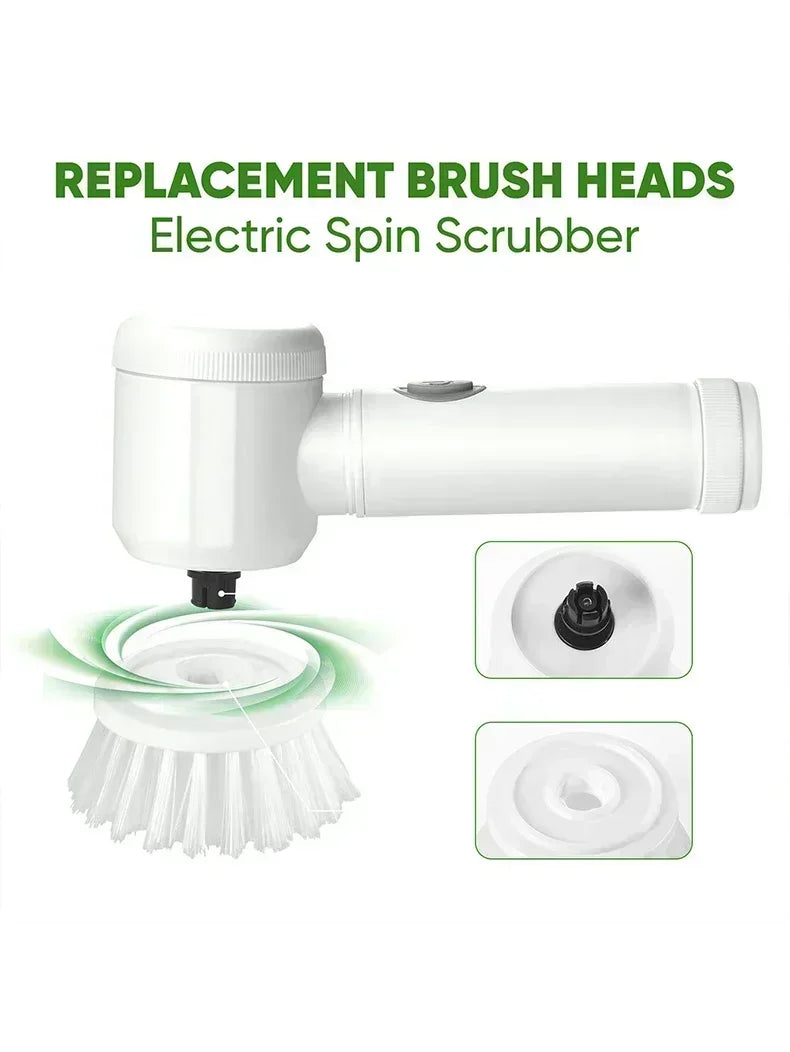 Spin Scrubber Electric Rechargeable with 5-in-1 Brush Heads