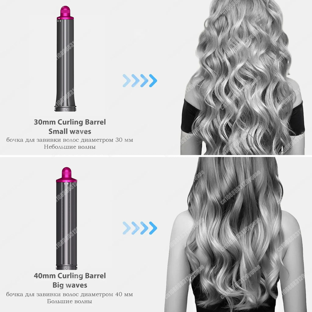 Hot Air Brush Auto-Curling 6 in1 Professional Multi Hair Styler Wrap Iron Straightener Hair Brush Curly Hair Dryer With Nozzles