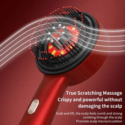 Electric Vibration Scalp Massager & Advanced Red Light Hair Growth Brush