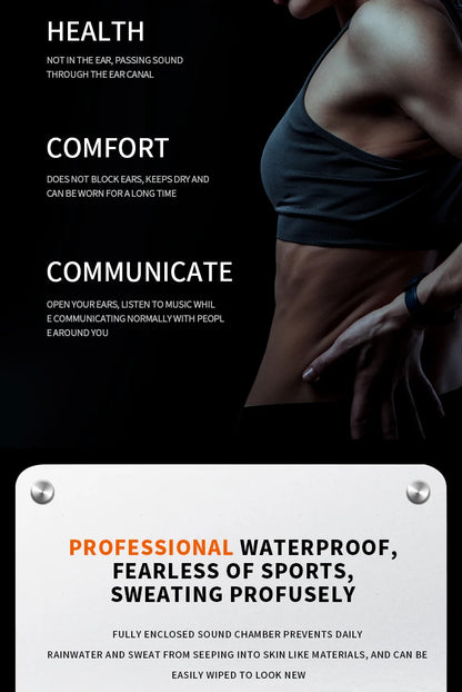 Bone Conduction Bluetooth Earphones Waterproof & Wireless