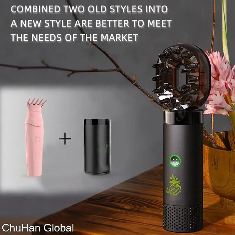 ChuHan Portable Electric Hair Aroma Diffuser Comb Arabic Car Incense Burner 2 in 1 Rechargeable USB Bakhoor Electric Censer Home