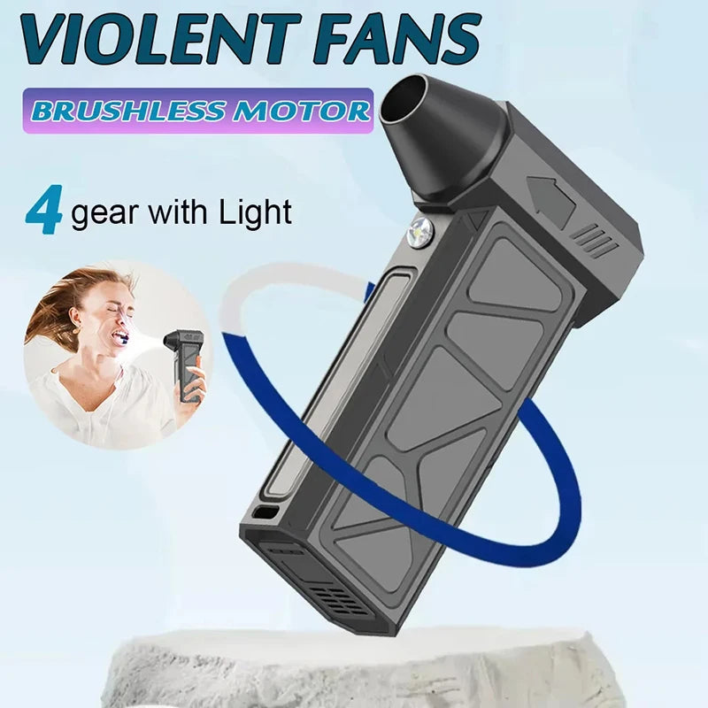 2026 New Electric Turbo Jet Fan 1000000 RPM Brushless Motor Turbo Violent Fan USB Rechargeable Powerful Dust Blower 8000mah