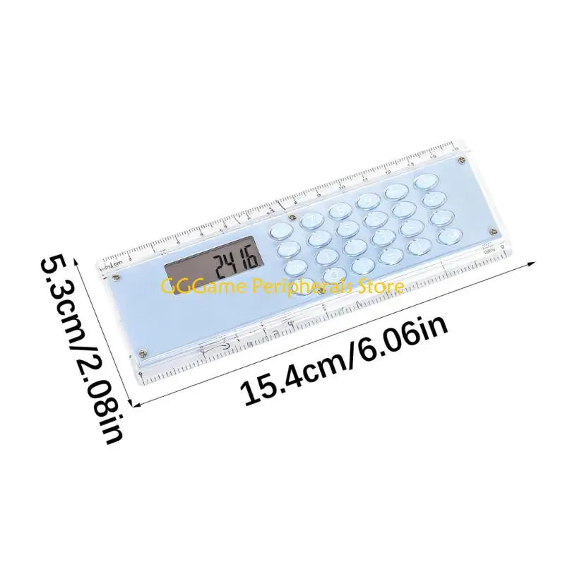 U55B Thin 15cm Double Scale Ruler With Built