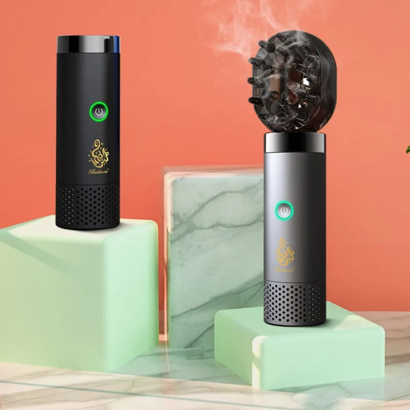 ChuHan Portable Electric Hair Aroma Diffuser Comb Arabic Car Incense Burner 2 in 1 Rechargeable USB Bakhoor Electric Censer Home