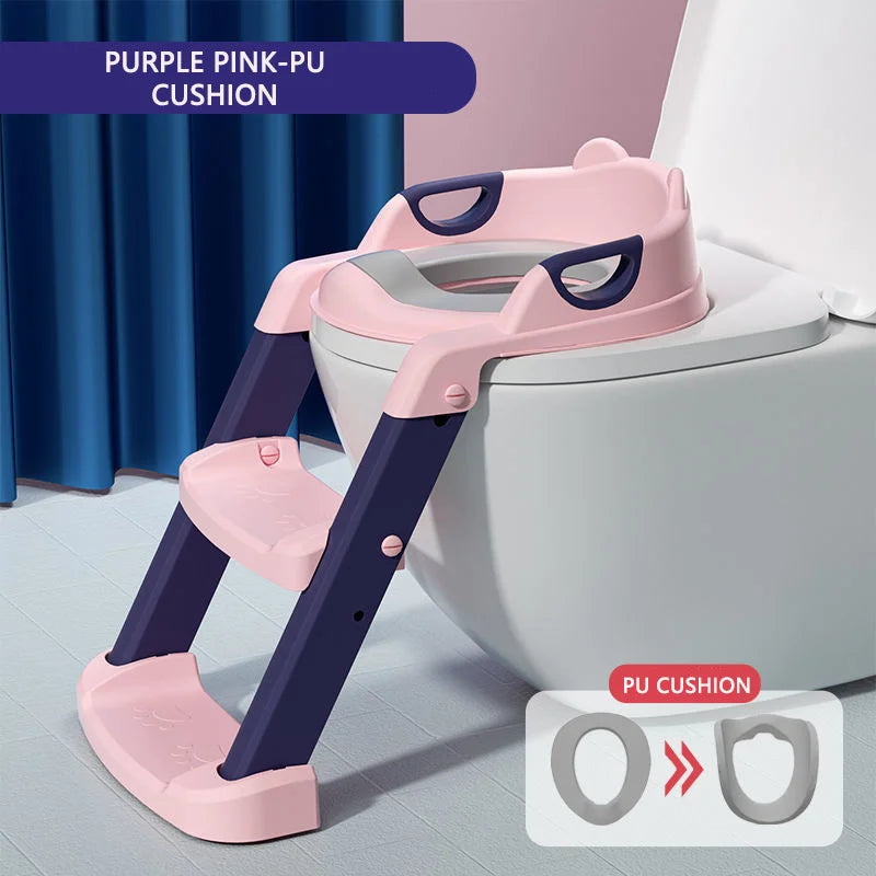 Children's Pot Soft Baby Potty Plastic Road Pot Infant Cute Baby Toilet Seat Boys & Girls Potty Trainer Seat Stool 0-6 Years Old