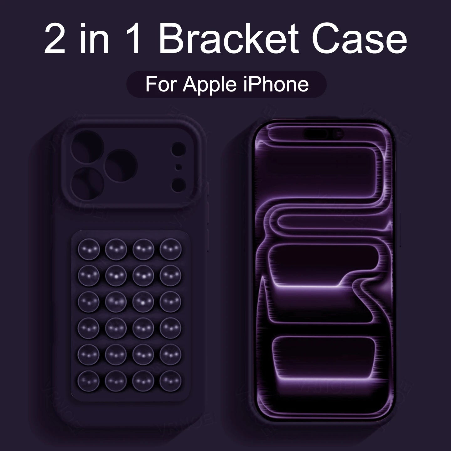 Silicone Suction cup holder case For iPhone 17 14 12 11 13 15 16 Pro Max Solid Color Cover For 16 15 14 Plus Air Accessories