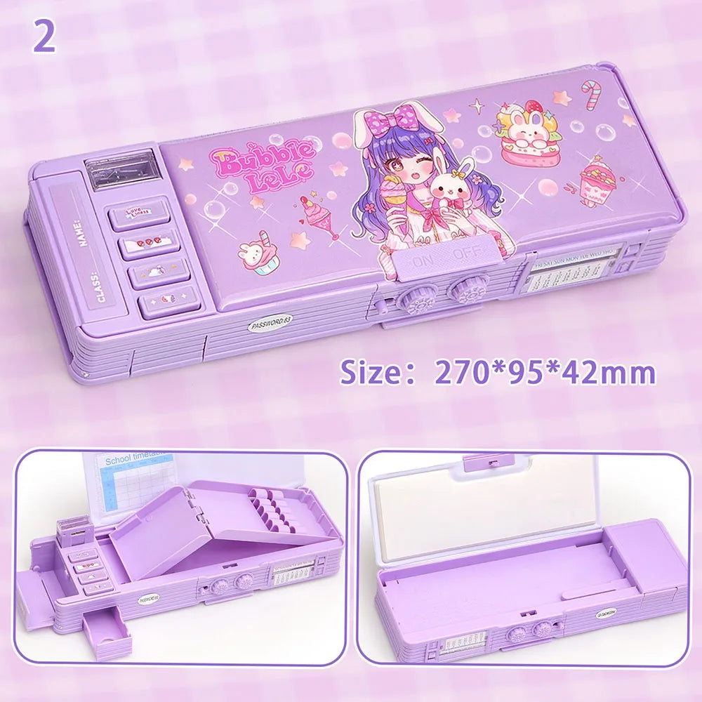 Pencil Box Storage Organizer Stationery Case Students