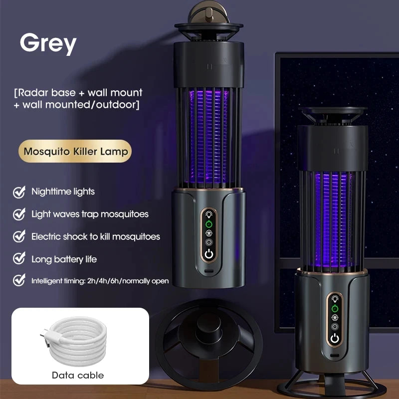 HOMEFISH USB-powered Mosquito Repellent Lamp for Charging or Plugging in Electric Insect Trap Outdoor Mosquito Repellent Lamp