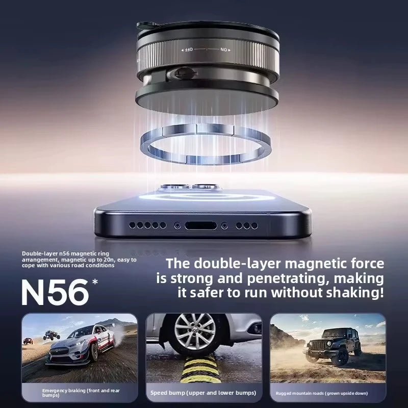 Phone Holder 360°Rotation Magnetic Car Mechanical Stand Vacuum Suction Cup Adsorption Bracket Navigation Universal Holder