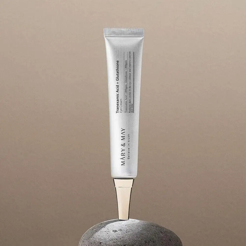 Mary May 2-in-1 Dual Function Eye Cream 30g TXA Glutathione Niacinamide VC Reduce Dark Spots Brighten Under Eye Contour