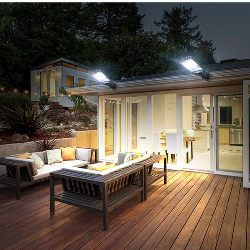 Solar Lights Outdoor 3 Modes 108COB Waterproof Street Lamp