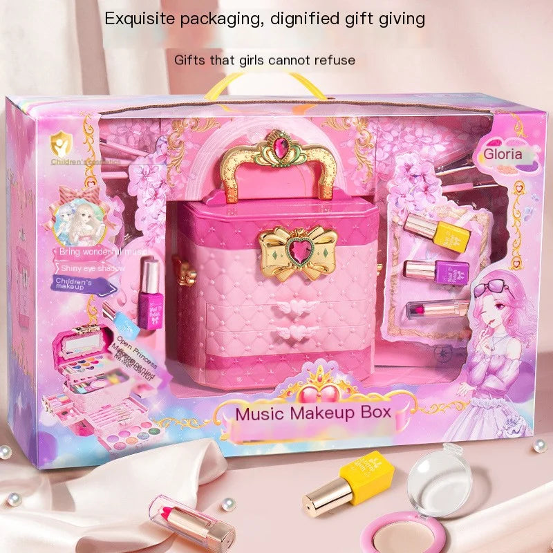 Kids Washable Makeup Girl Toys - Kids Makeup Kit for Girl, Real Make Up Set, Little Girls Makeup Kit for Toddler Kid Children Pr
