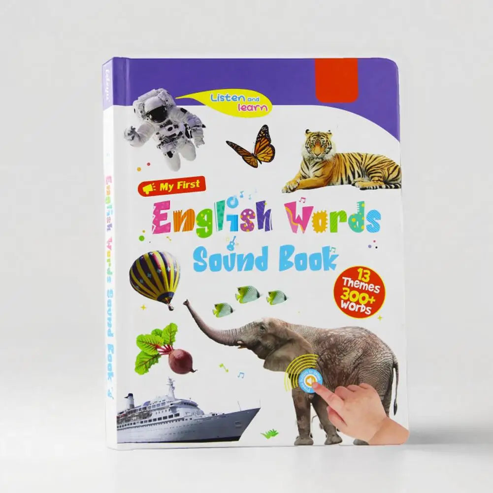 First English Words Sound Book for Babies & Toddlers, My First English Sound Toy Early Learning Book Fun Word Game for Language