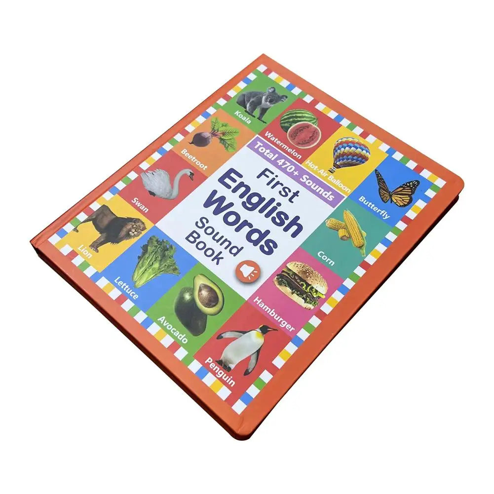 First English Words Sound Book for Babies & Toddlers, My First English Sound Toy Early Learning Book Fun Word Game for Language
