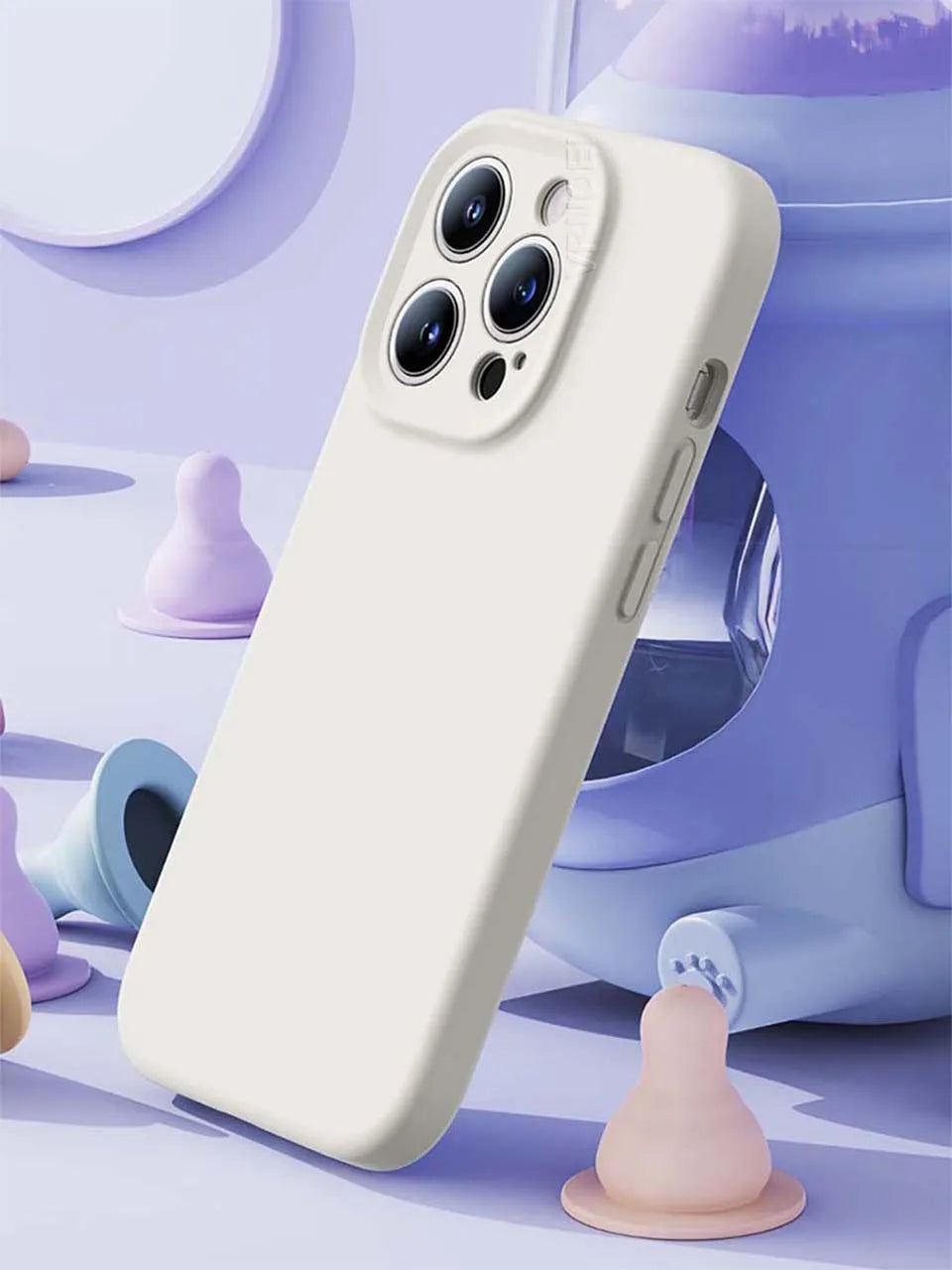 Silicone Suction cup holder case For iPhone 17 14 12 11 13 15 16 Pro Max Solid Color Cover For 16 15 14 Plus Air Accessories