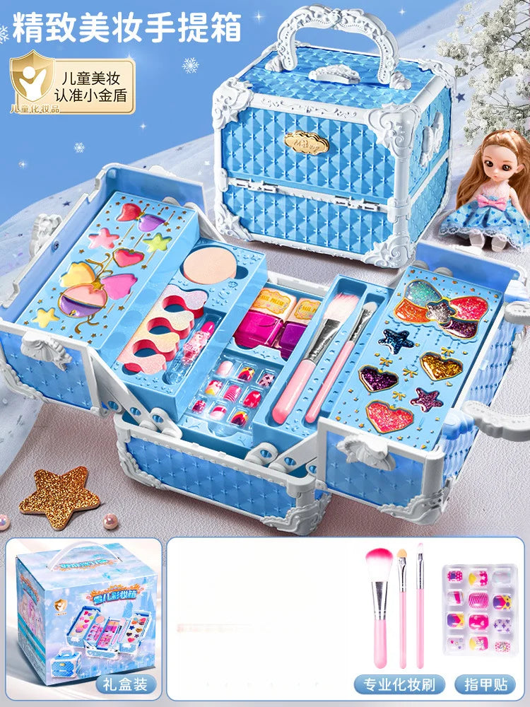 Kids Washable Makeup Girl Toys - Kids Makeup Kit for Girl, Real Make Up Set, Little Girls Makeup Kit for Toddler Kid Children Pr