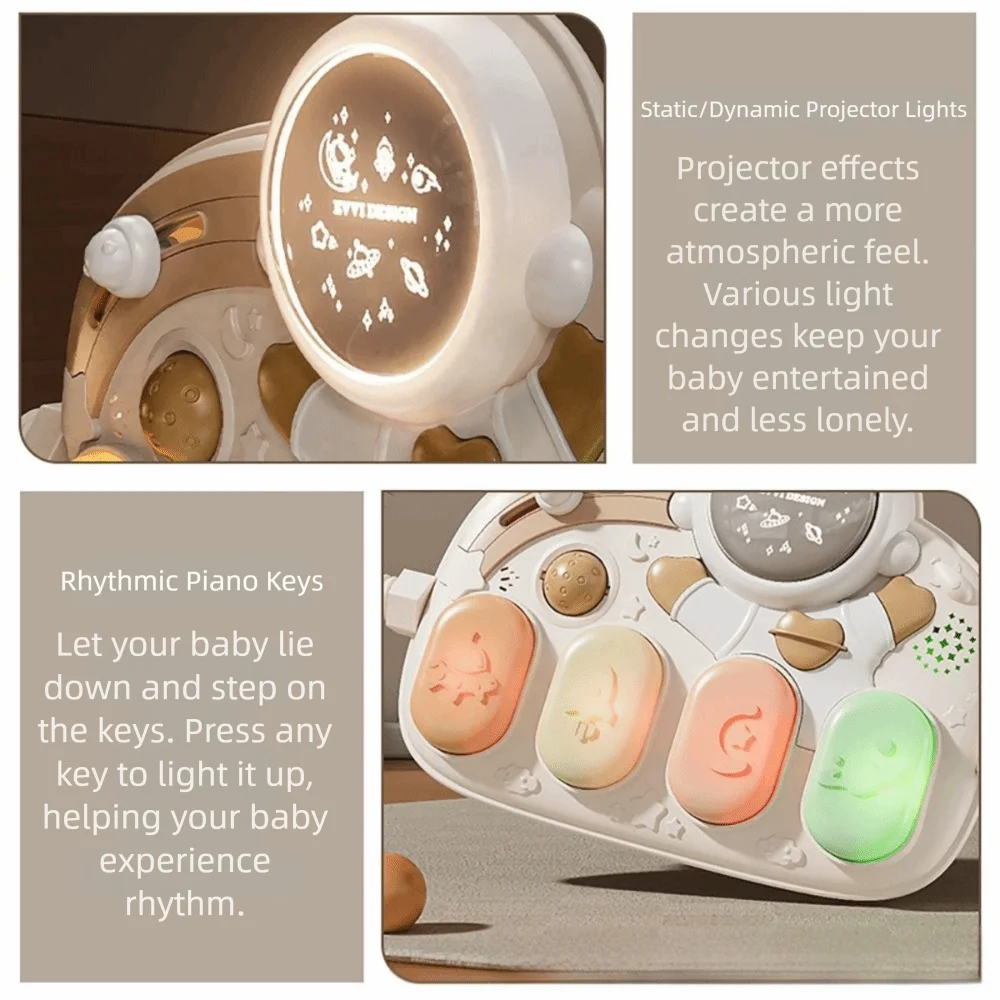 Multi-Functional Baby Piano Fitness Frame Activity Pedal Game Pad Pedal Piano Fitness Rack Educational Walker Music Play Gym
