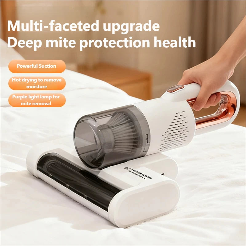 Portable Wireless Handheld Household Vacuum Cleaner Powerful UV HEPA Filter Mite Remover